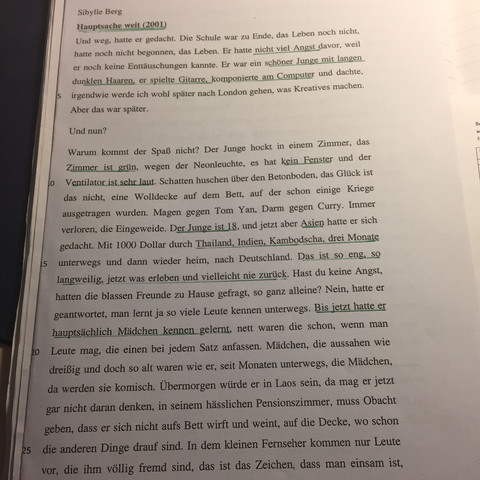 Eine Interpretation Zu Hauptsache Weit Schule Deutsch Kurzgeschichte