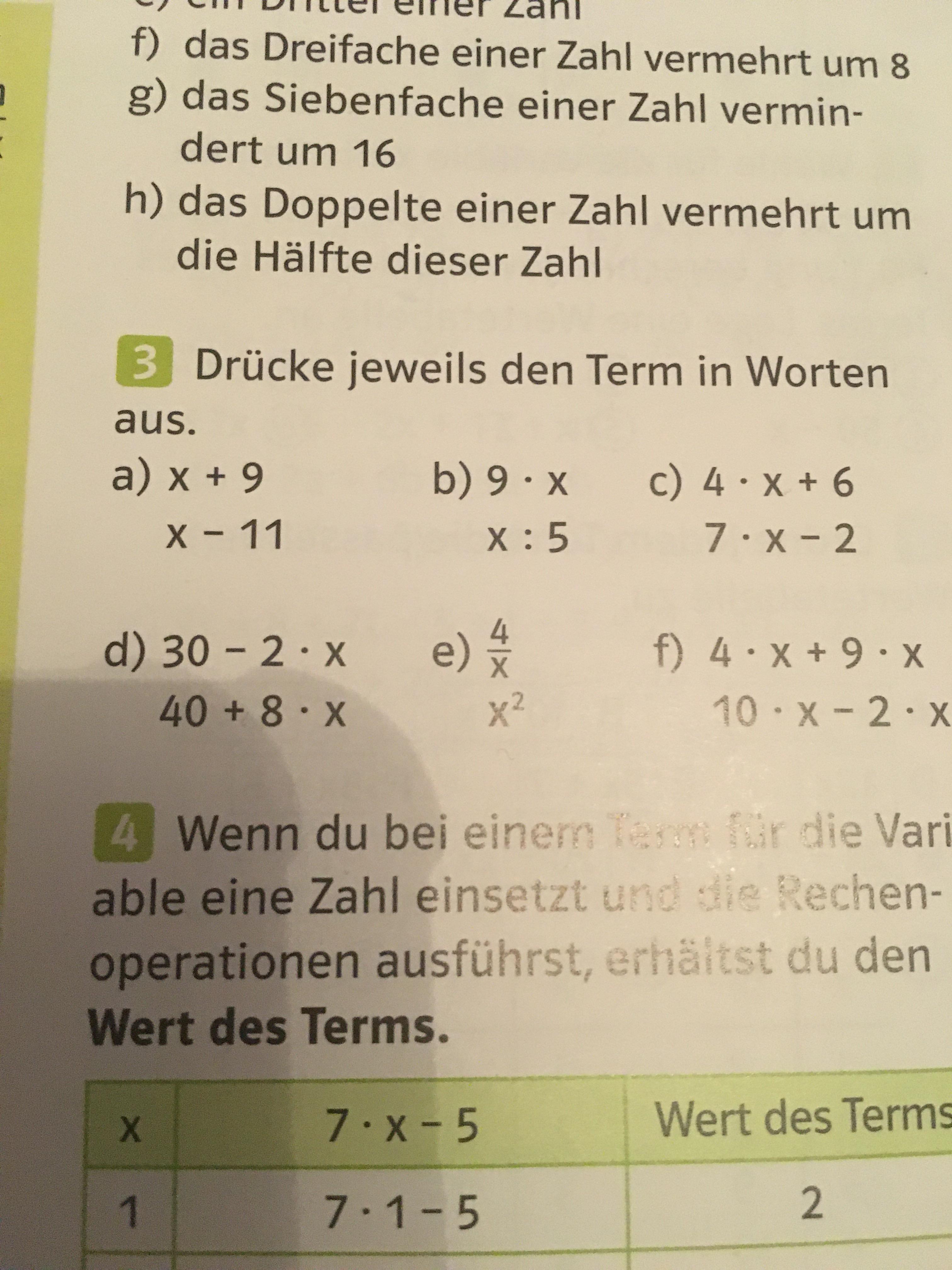 eine Mathe frage wie soll ich 40+8•x in Worten fassen? (Schule