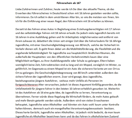 Eine Uberzeugungsrede Schreiben Freizeit