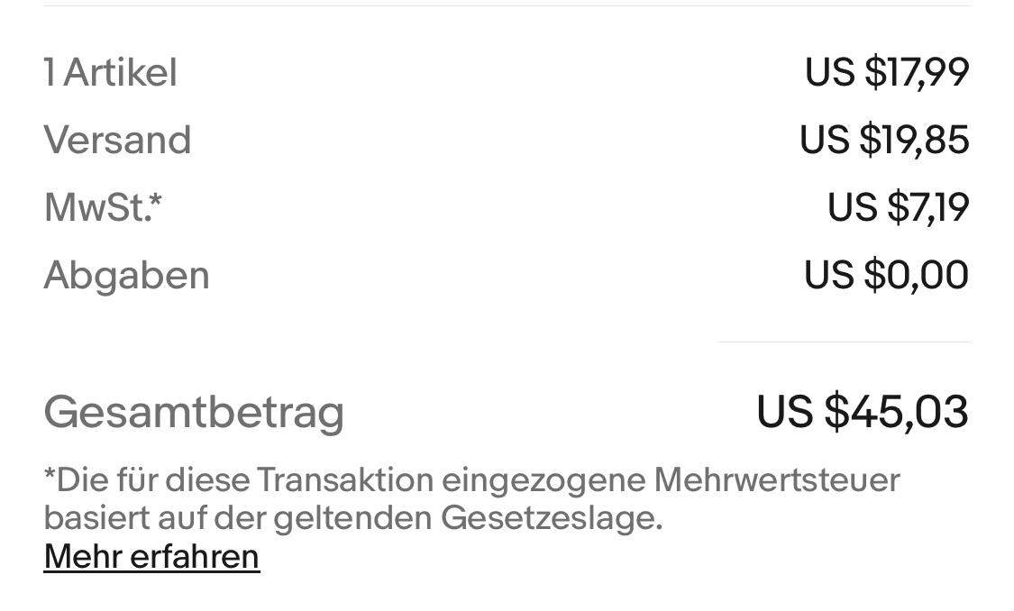 Einfuhrabgaben/Zoll im Voraus zahlen? (USA, Post, Versand)