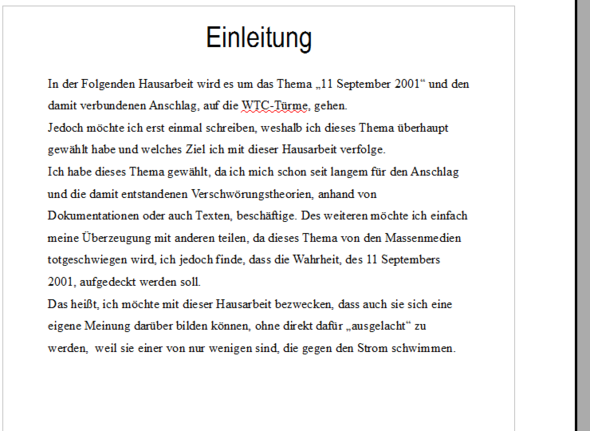 Einleitung bis jetzt - (Hausarbeit, Textverarbeitung, Einleitung)