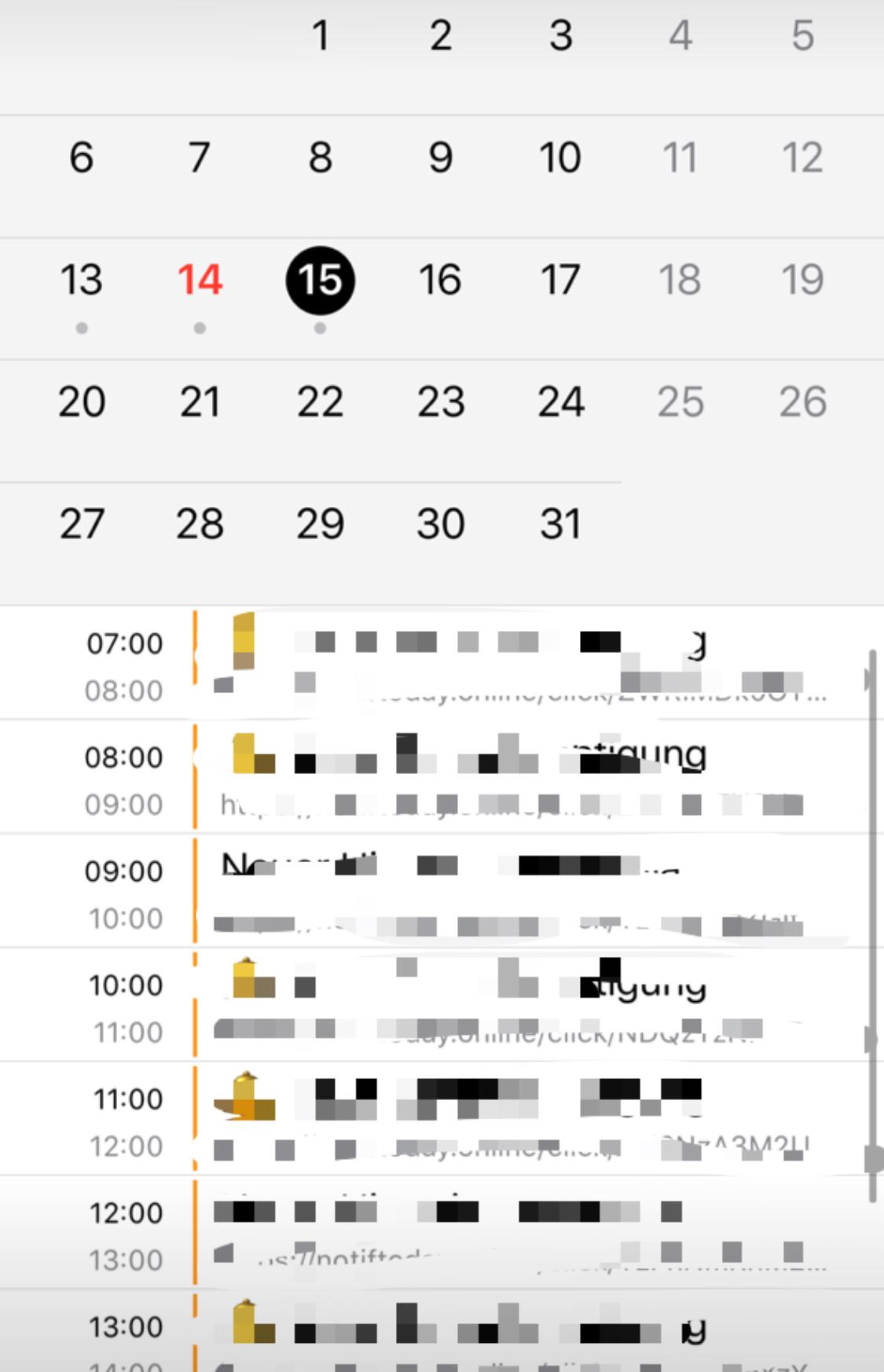 Einträge im Kalender löschen (Iphone)? (Handy, Smartphone, kalender app)