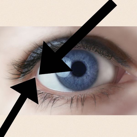 Einzelne Wimper Im Auge Augen Wimpern