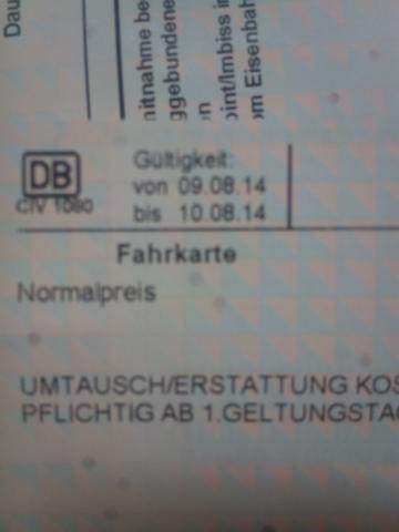 Ticket - (Bahn, Ticket, Gültigkeit)