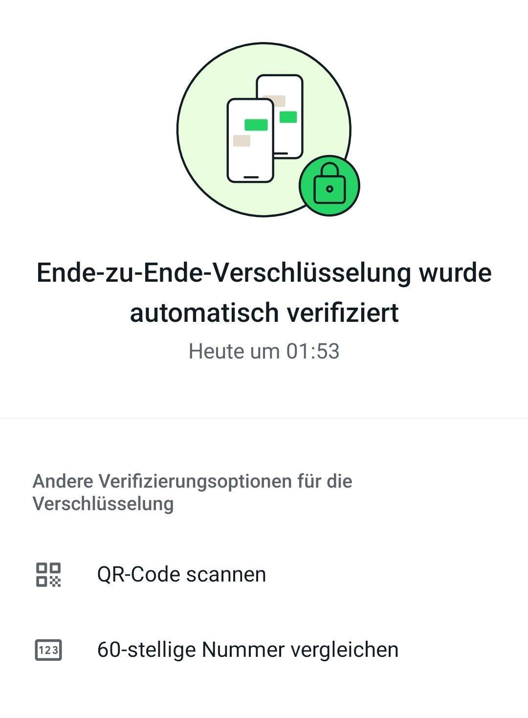 EndtoEndVerschlüsselung WhatsApp? (verifizierung)