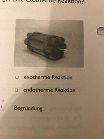 Endotherme oder Exotherme Reaktion Chemie?