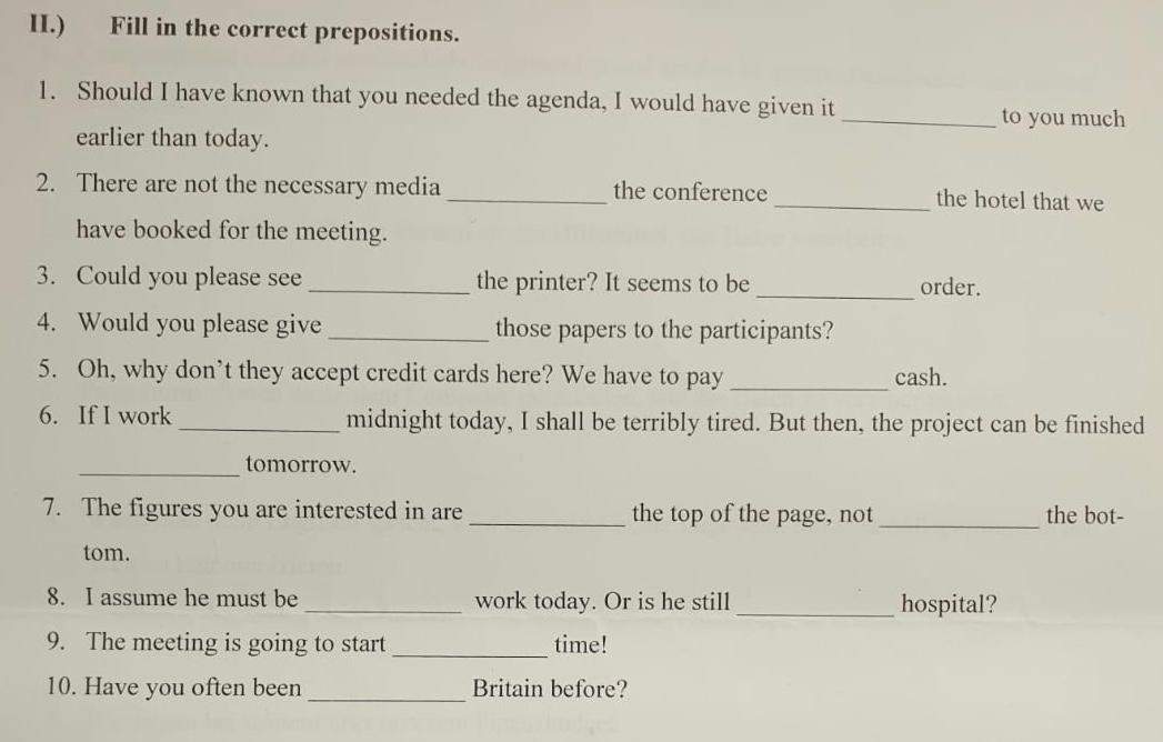 Englisch? (Sprache, Präpositionen)