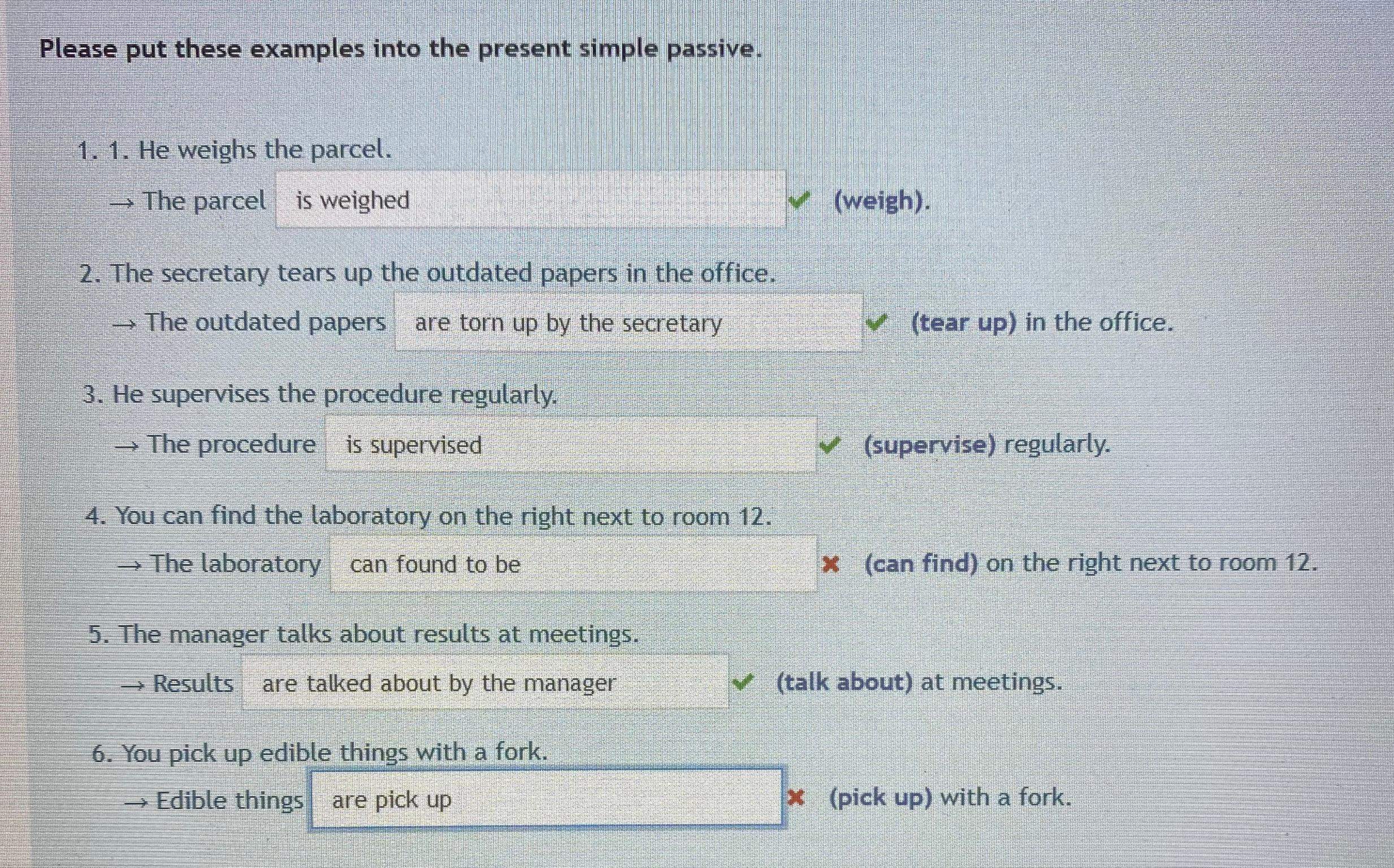 Englisch Passive L Cken Schule
