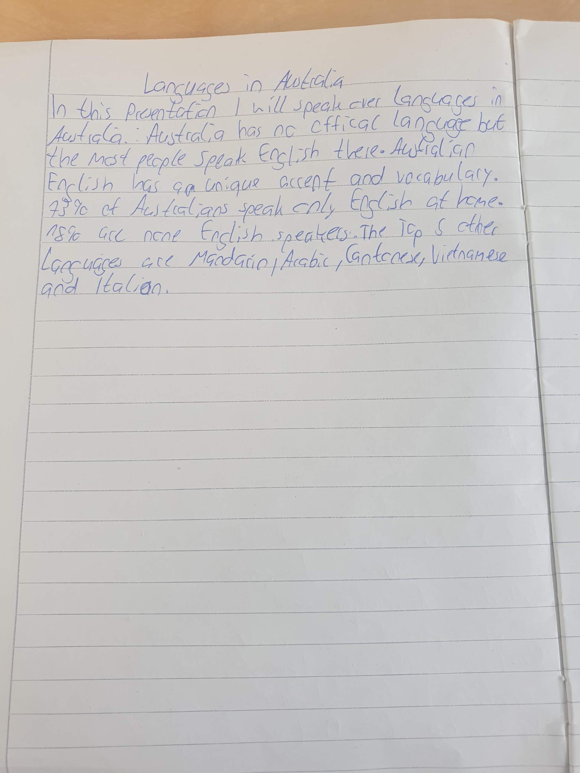 Englisch Prsentation: Australian Languages? (Schule, Australien)