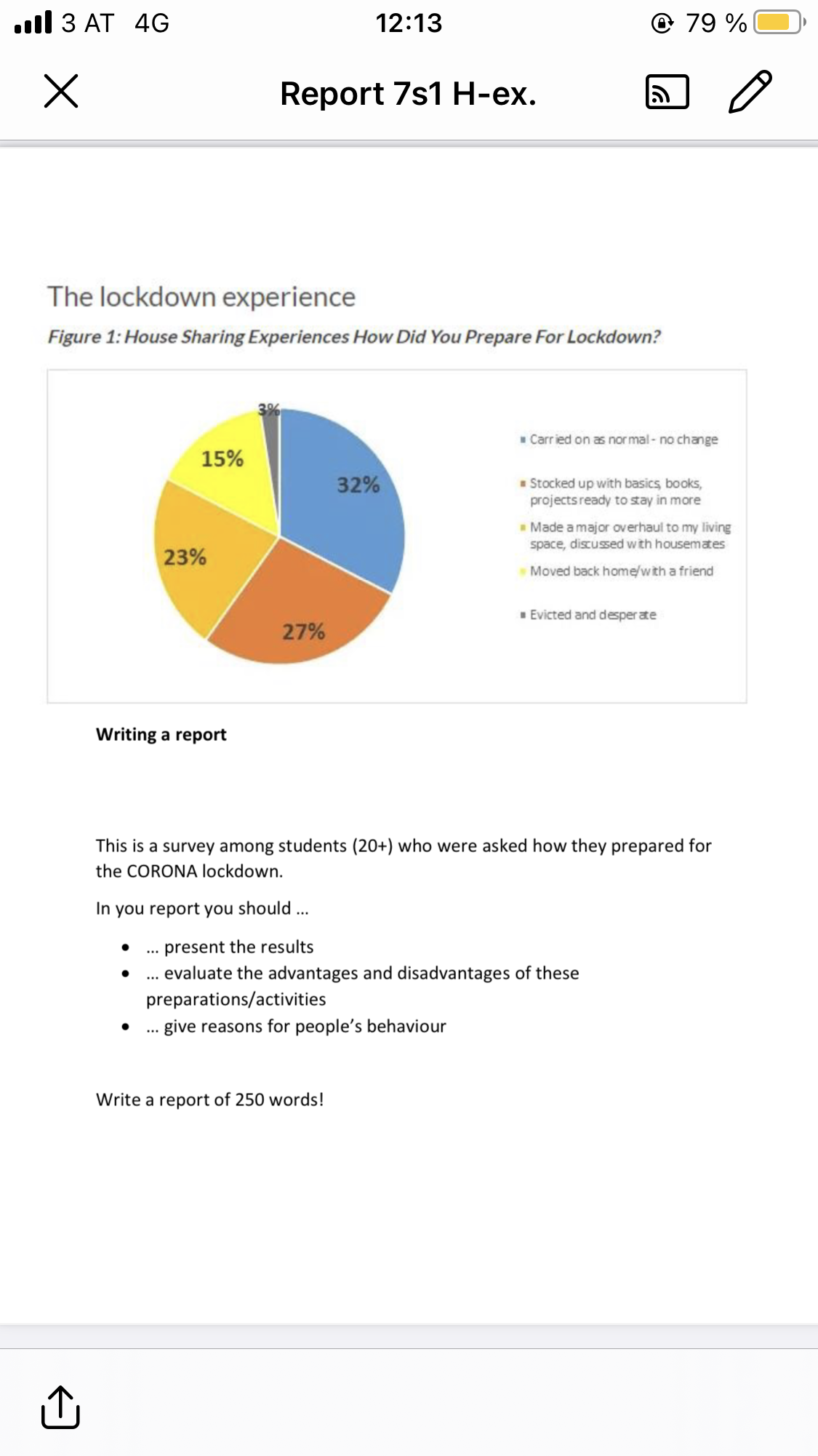 Englisch: Statistik beschreiben (Report)? (Schule, Mathematik, Deutsch)