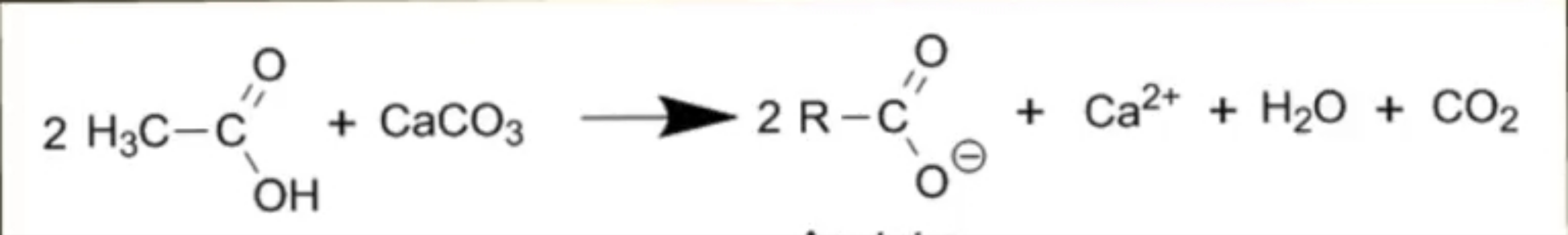 Entkalkung Reaktion? (Chemie, Naturwissenschaft, organische Chemie)