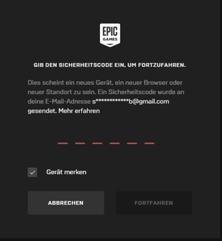 Epic games support email adresse