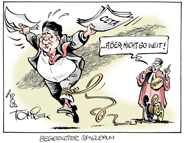 Erklärung der Karikatur über CETA?