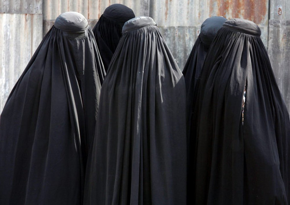 Frauen  in Burka - (Foto, Burka, Recht am Bild)