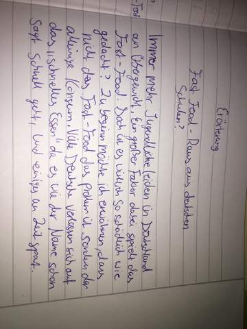 Erorterung Wie Findet Ihr Sie Deutsch