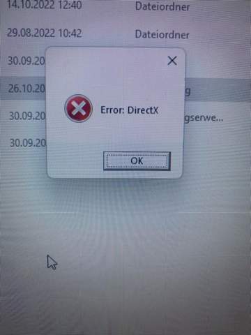 Error: directx?