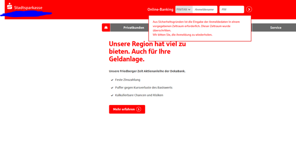 Erstanmeldung Online-Banking bei Sparkasse? (Geld, Bank)