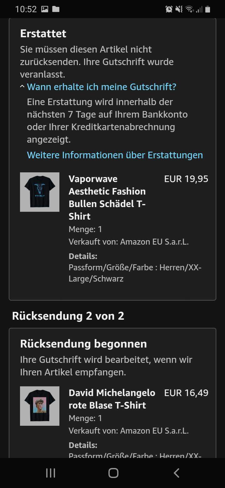 Amazon Erstattung Veranlasst Sie Müssen Den Artikel Nicht Zurücksenden
