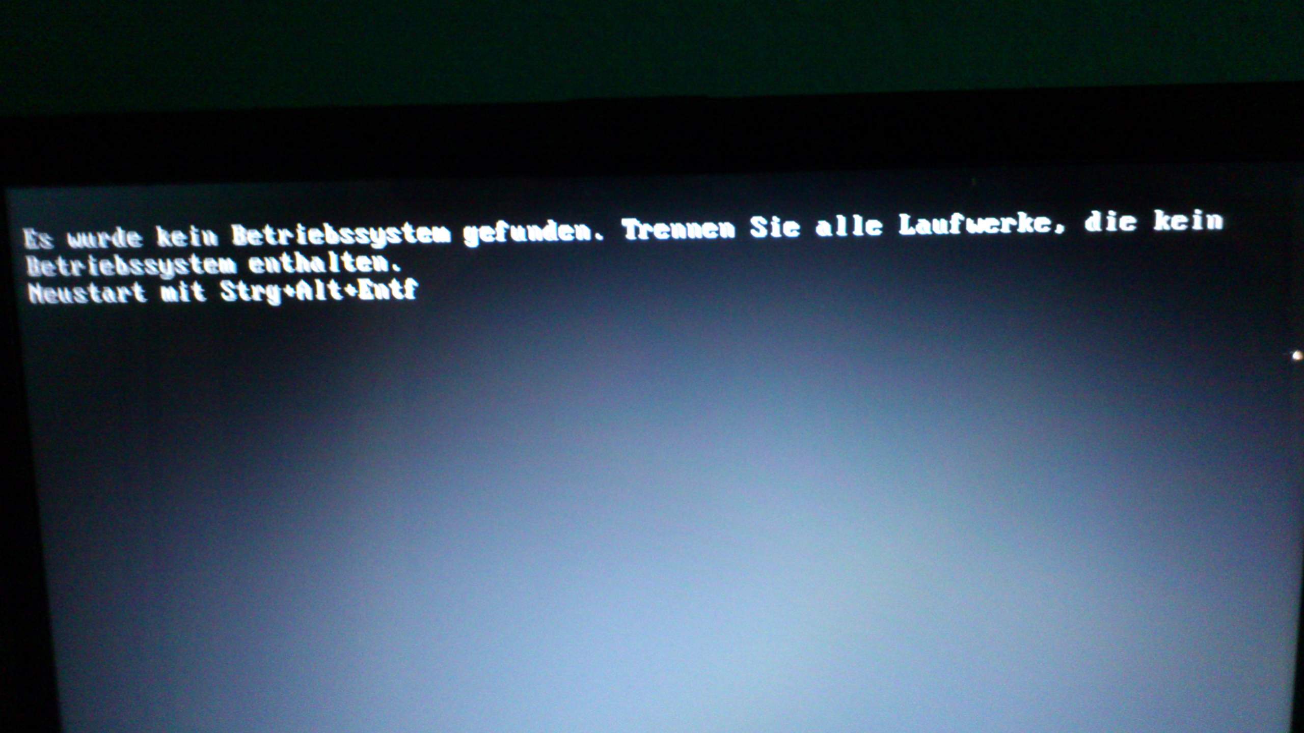 Windows 7 Es Wurde Keine Netzwerkhardware Gefunden Es wurde kein Betriebssystem gefunden. Trennen Sie alle Laufwerke, die