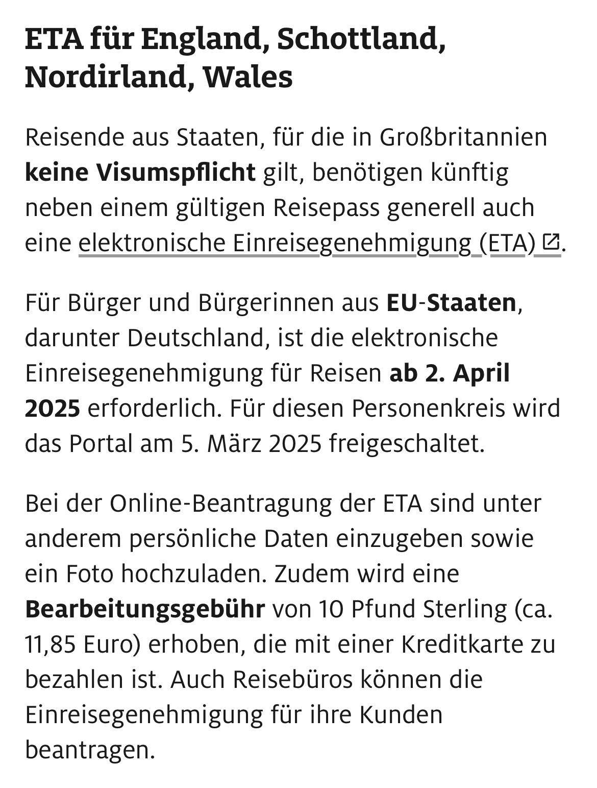 ETA notwendig bei Umsteigeflügen über LHR? (Urlaub, USA, Amerika)