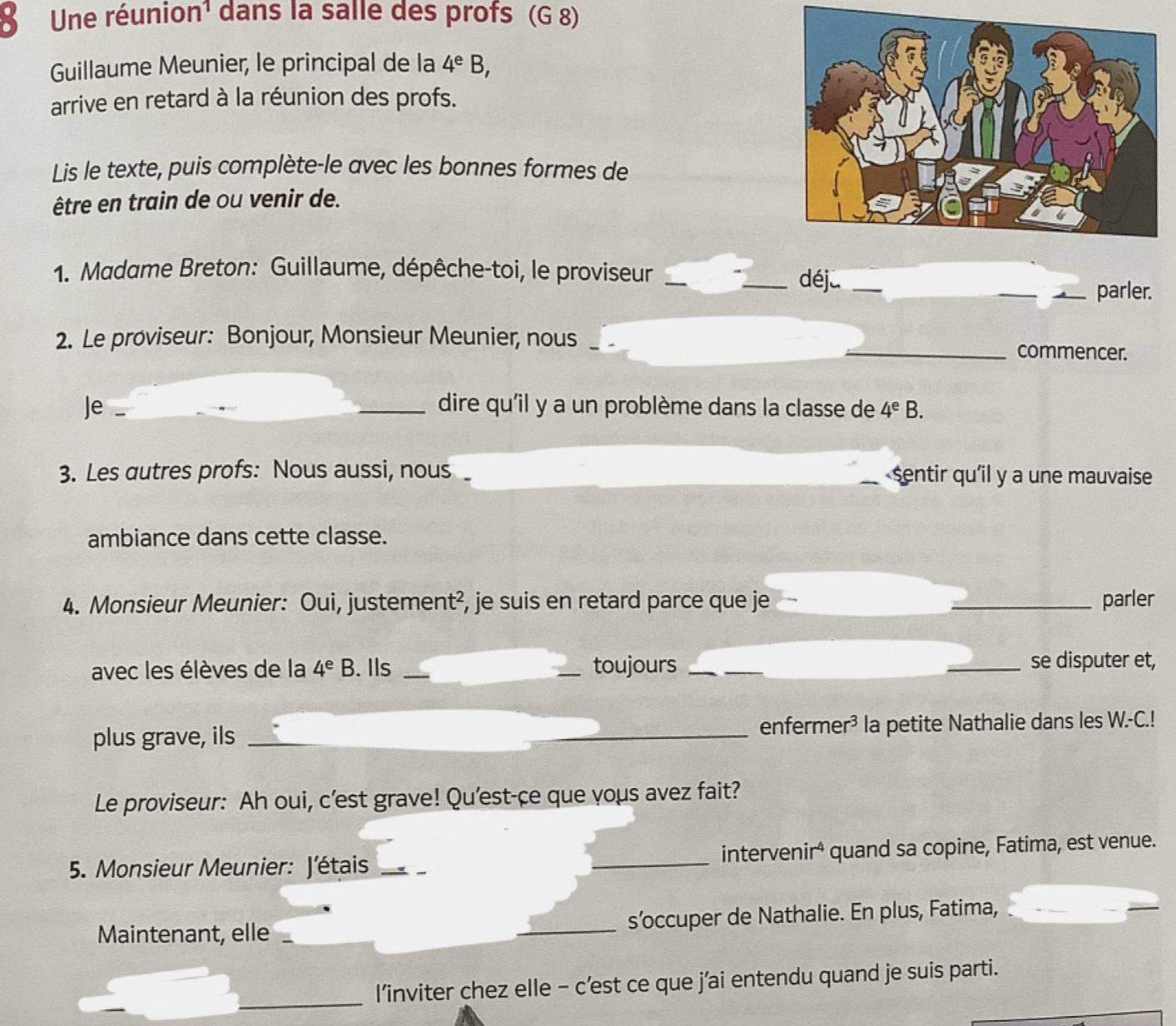 Etre En Train De Faire Venir De Faire übungen Etre en train de oder venir de? (Schule, Sprache, Lernen)