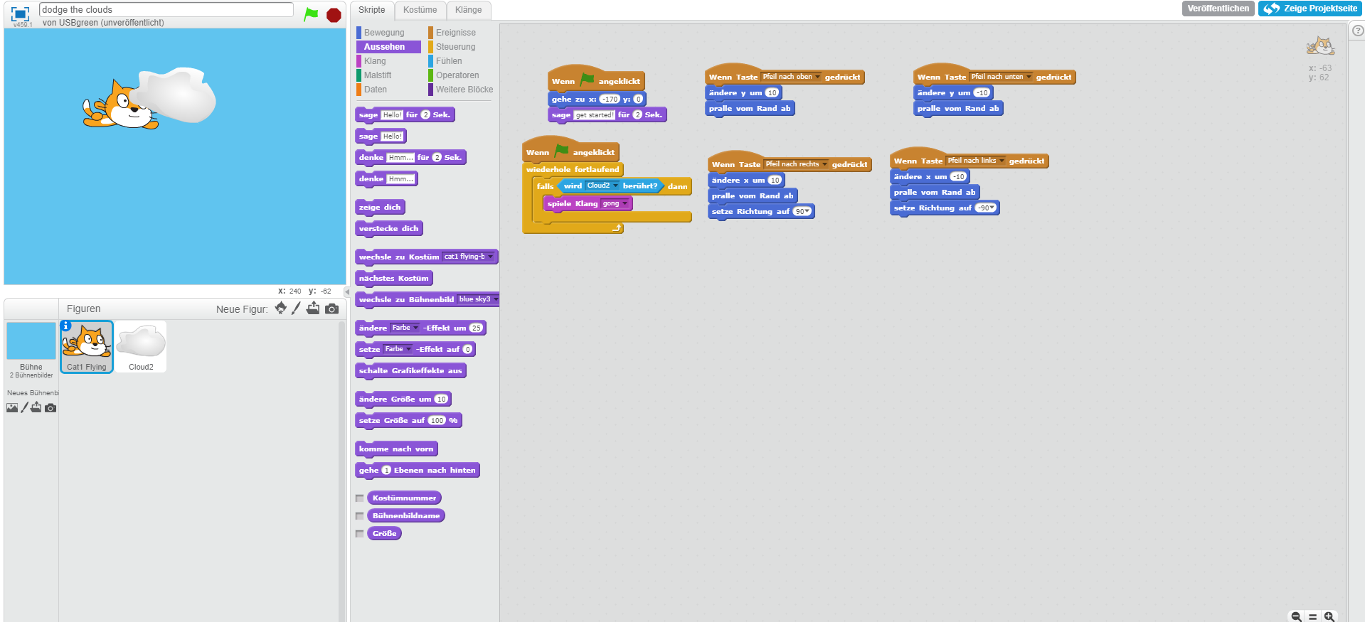 Etwas bei Scratch funktioniert nicht? (Computer, Internet, programmieren)