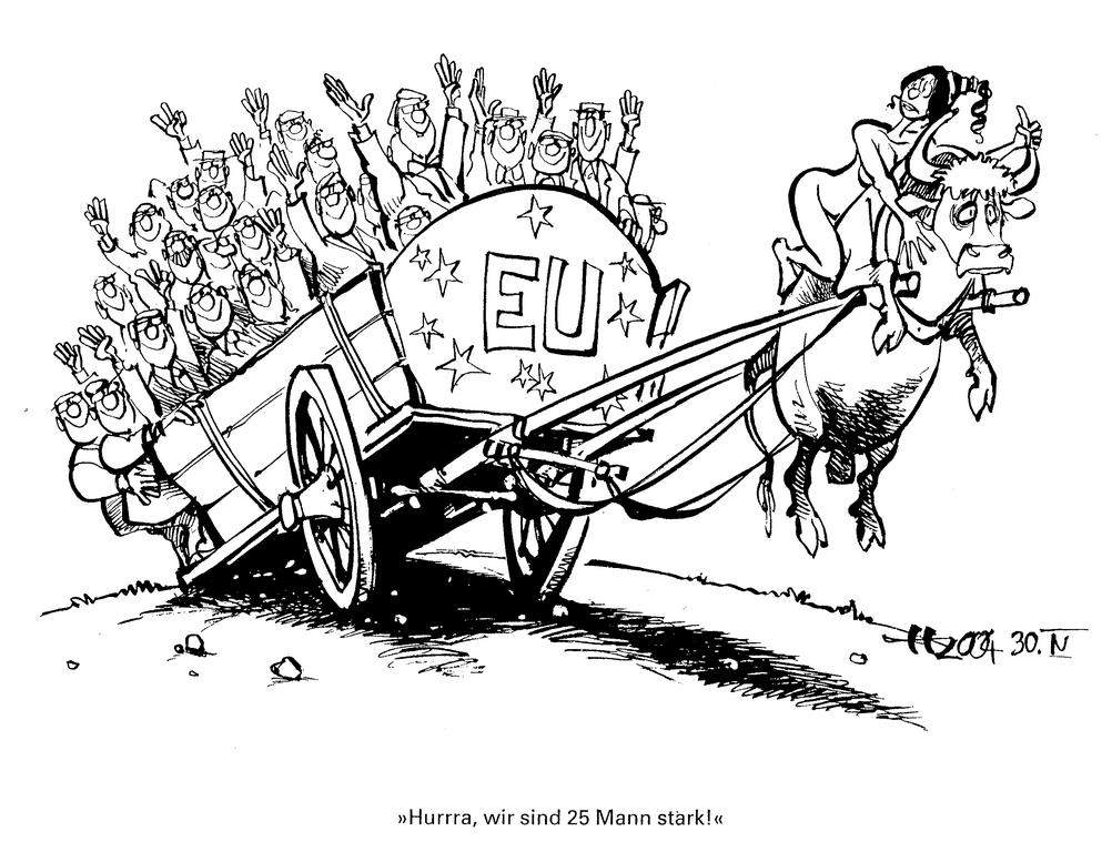 EU Karikatur bescbreiben? (Europäische Union) EU Karikatur bescbreiben? (Europäische Union)