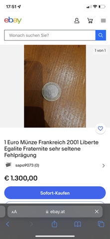Euro Münze wertvoll (fehlprägung evtl)?