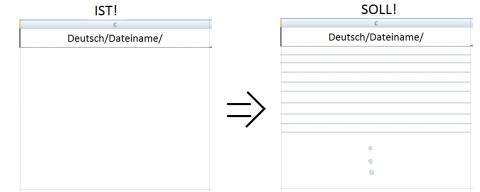 Ist/Soll Excel Problem! - (Microsoft Excel, Zellen, einfügen)