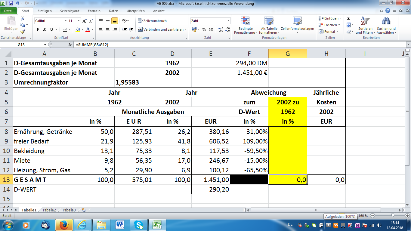 (Excel 2010) Mit was für einer Formel kann ich die ...