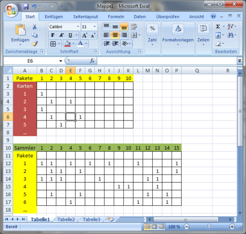 ein Screenie als Skizze - (Excel, Sammlungen)