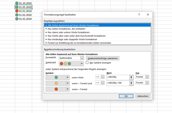 Excel Formatierung Symbole Computer Office
