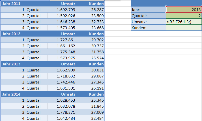 Excel Formel (index)? (Computer)