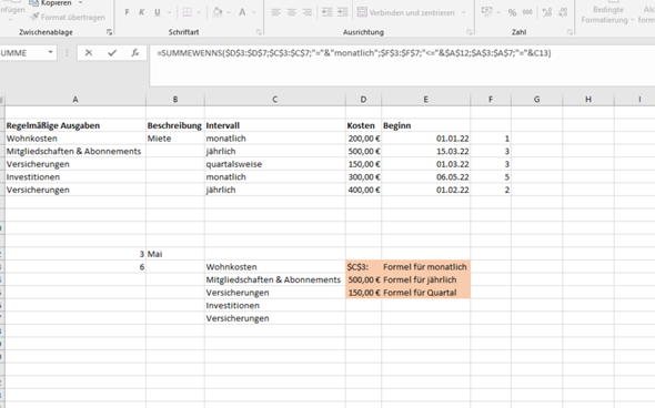 Excel mehrere SUMMEWENNS miteinander verbinden? (Microsoft, Microsoft