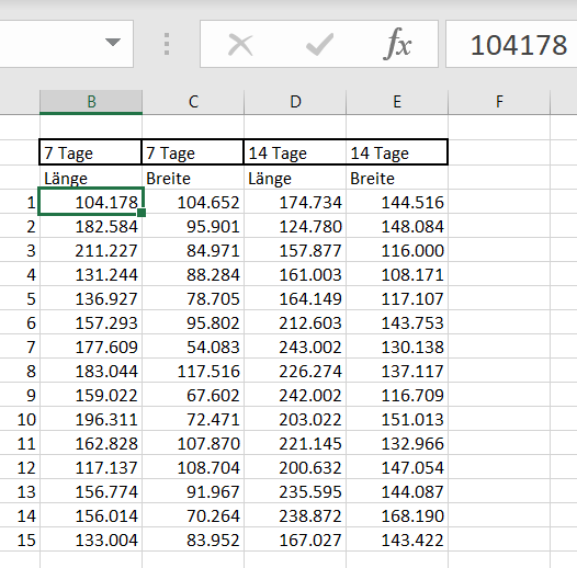 Excel Punkt in Komma ändern? Mathematik, Programmieren)