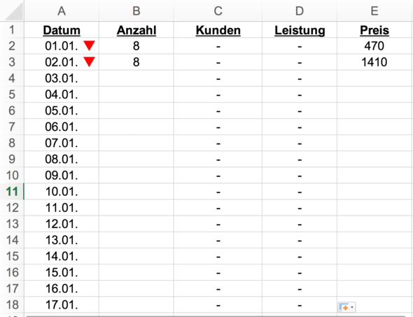 Bsp2 - (Excel, Excelliste)
