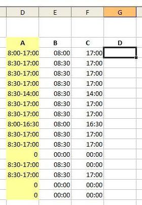 Kommt-Geht-Zeiten - (Excel, Tabelle)