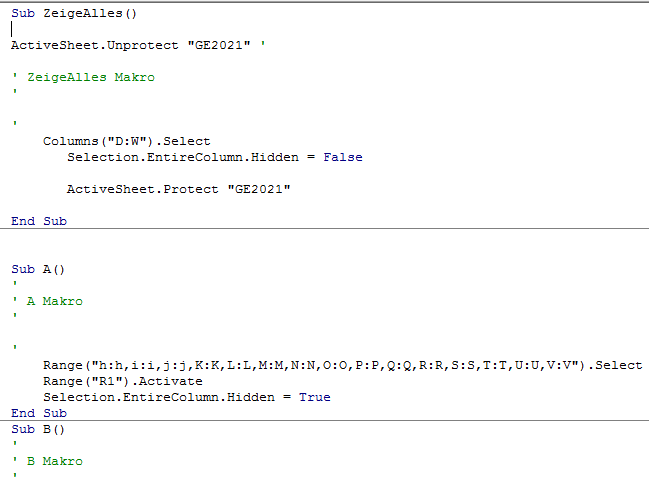 Excel VBA Blattschutz mit Filter und Zeile löschen zulassen? Technik, Technologie)