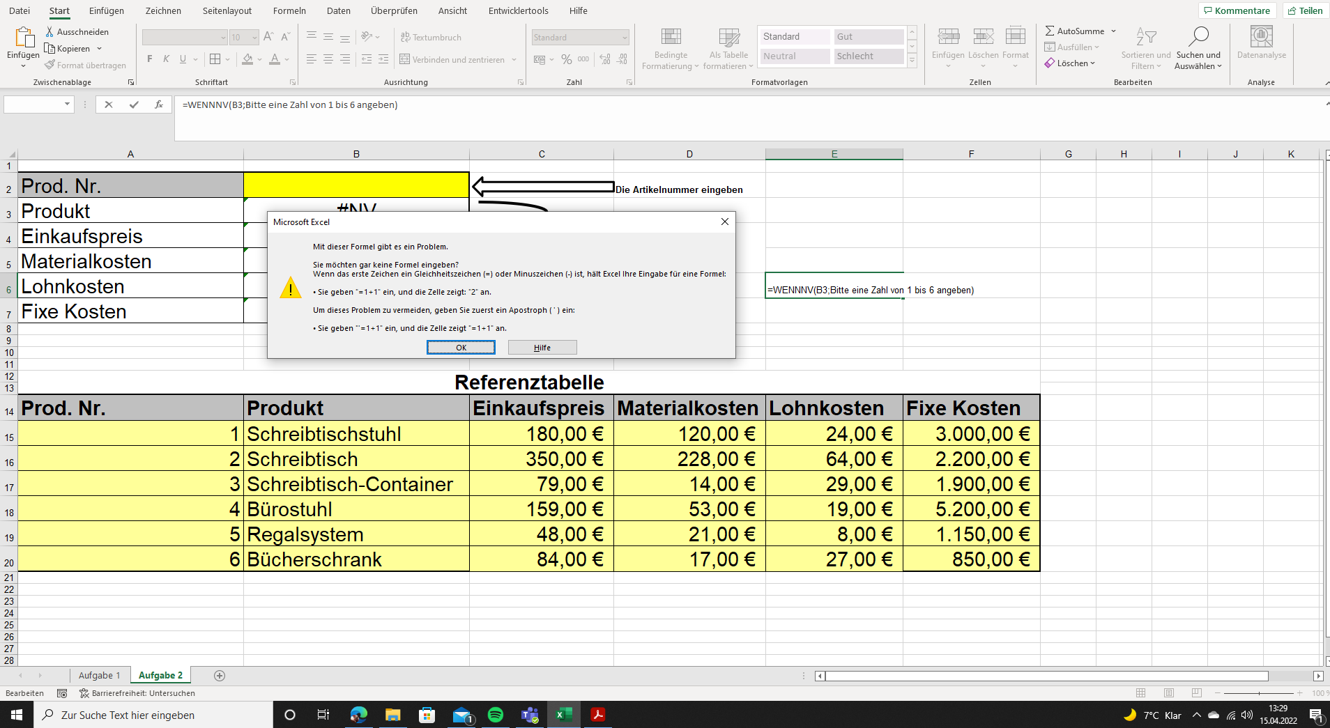 Excel Formel Funktioniert Nicht Excel WENNNV funktioniert nicht? (Computer, Microsoft, Microsoft Excel)