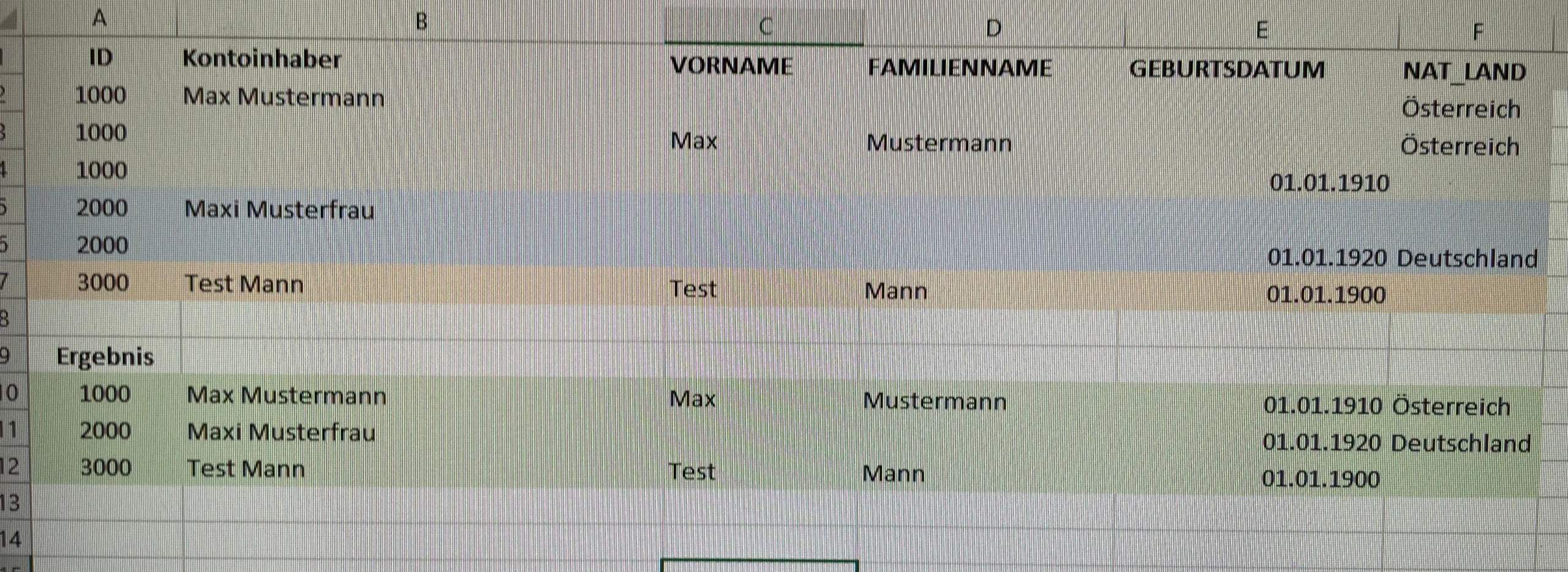 Excel Wie kann man mehrere Zeilen in EINER kombinieren? (Microsoft
