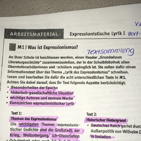 Expressionismus Materialgestutztes Schreiben Schule Deutsch Ideen