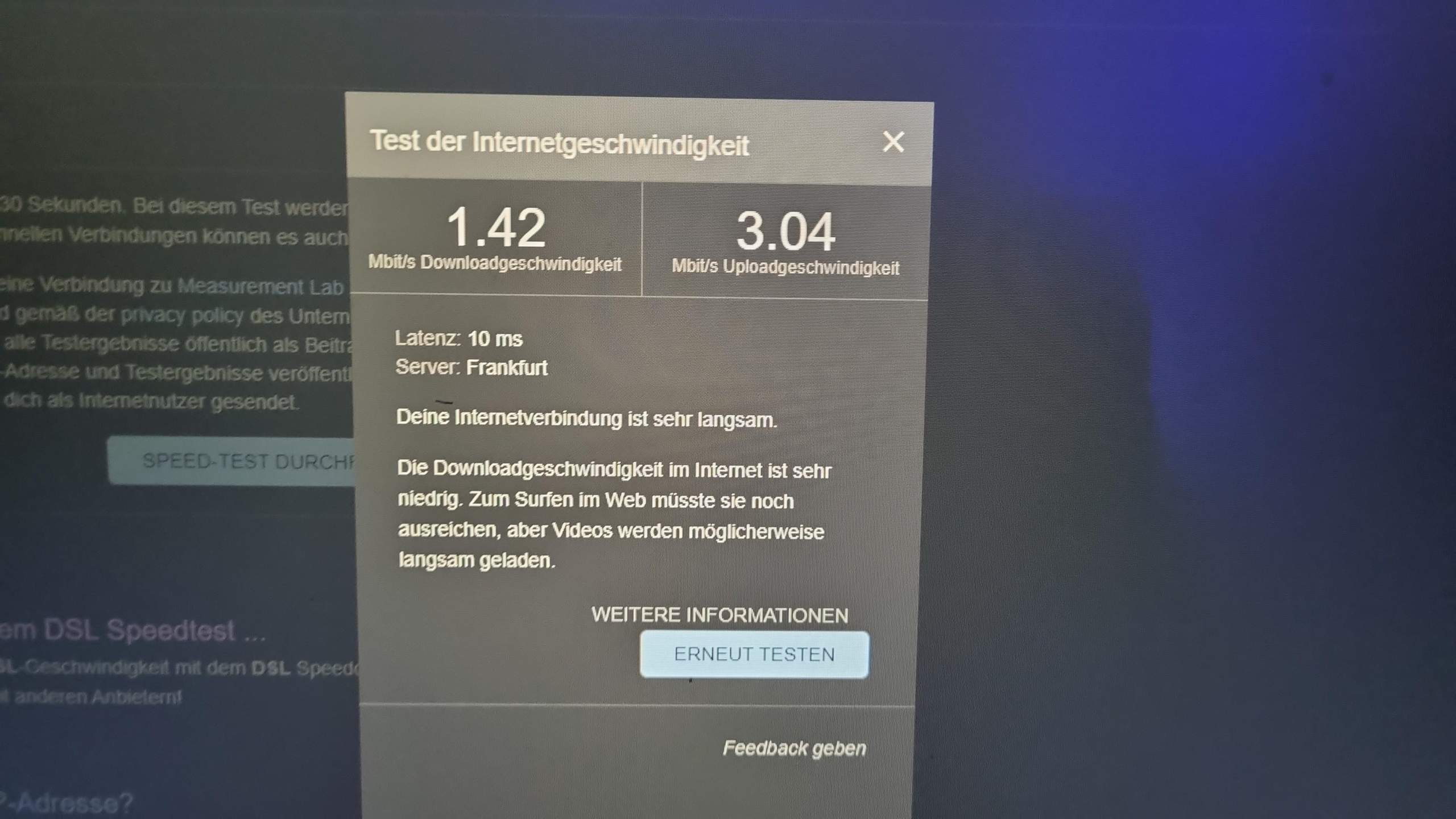 Extrem langsames (Technik, WLAN, FRITZ!Box)