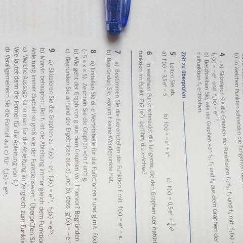 Extremstellen Der Funktion F X E X X Bestimmen Schule Mathe