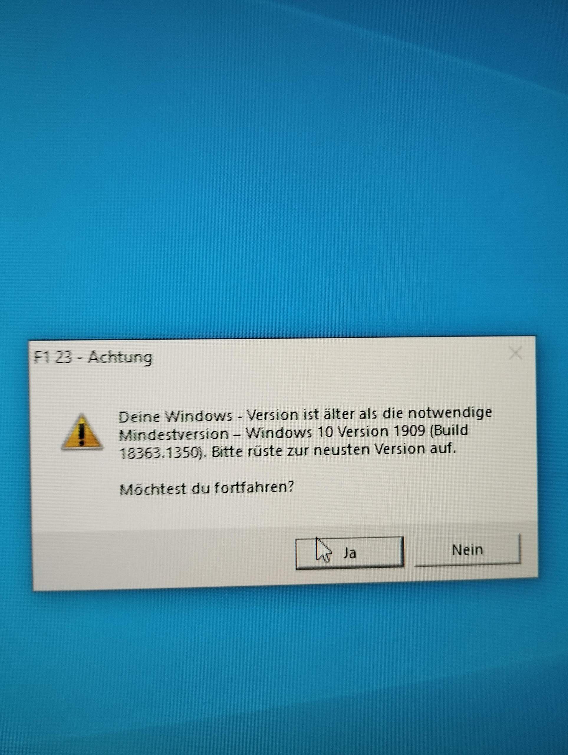 F1 23 funktioniert nicht wegen zu alter Windows 10 Version? (PC, EA ...
