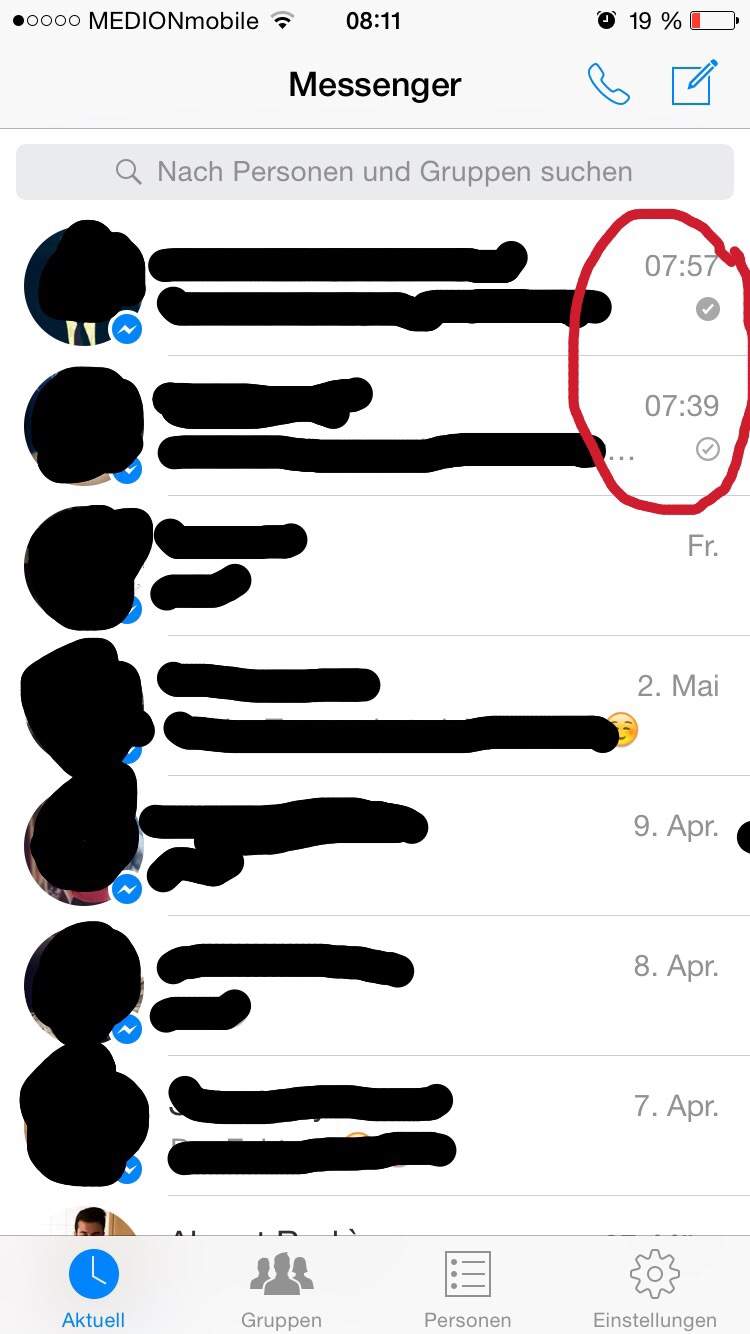 FACEBOOK nachrichten, unterschied GESENDET & ZUGESTELLT? Deutsch, WLAN)