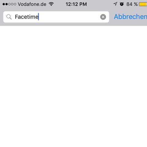 Und unter Einstellungen auch nicht - (iPhone, Apple, facetime)