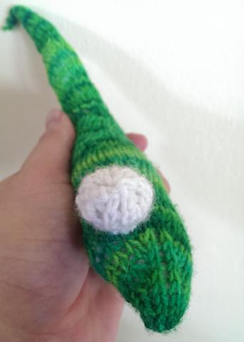 Auge am Lurch befestigen - (DIY, stricken, Handarbeit)