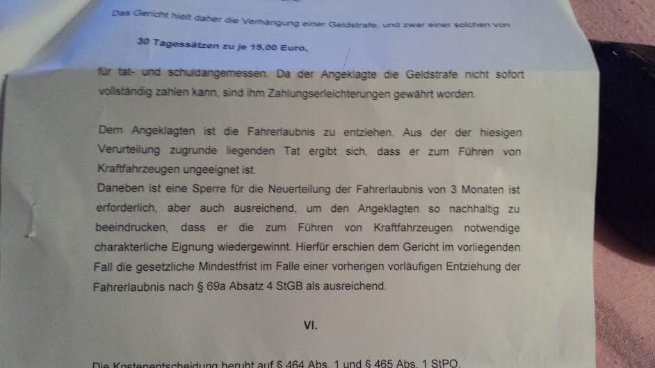 Fahrerlaubnis oder kompletter entzug (Recht, Verkehrsrecht, Bußgeld)
