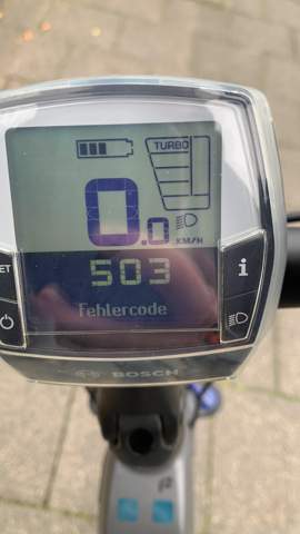 Fahrrad erkennt plötzlich die Geschwindigkeit nicht mehr mit Code 503?