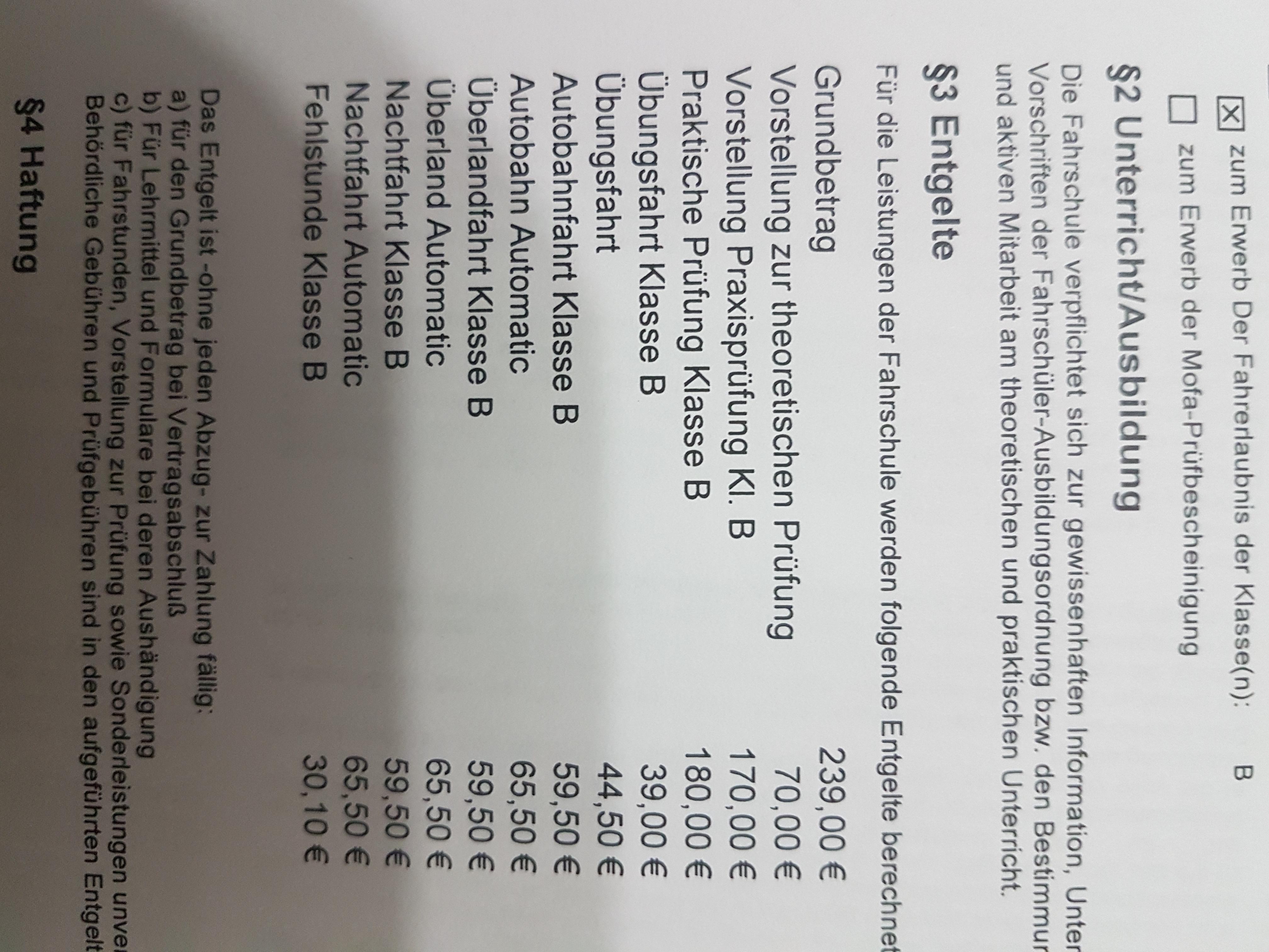 Fahrschule Preise In Ordnung Oder Zu Hoch Auto Auto Und Motorrad Prufung
